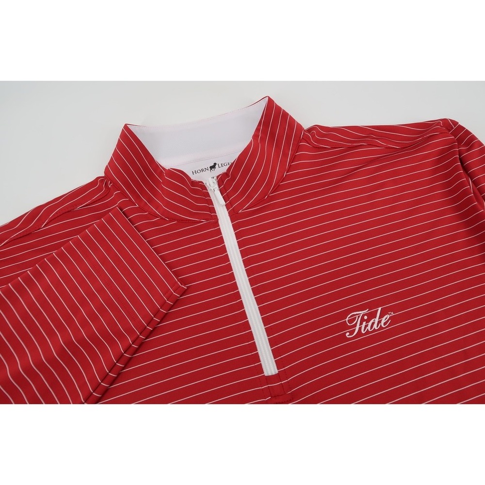 Alabama Crimson Tide Horn Legend Mens XXL‎ Striped 1/4 Zip Long Sleeve